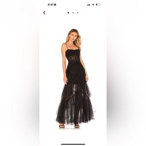 Corset Tulle Gown in Black